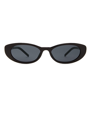 G String Strass Sunglasses In Black & Grey