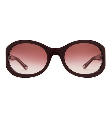 Oval Acetate Sunglasses