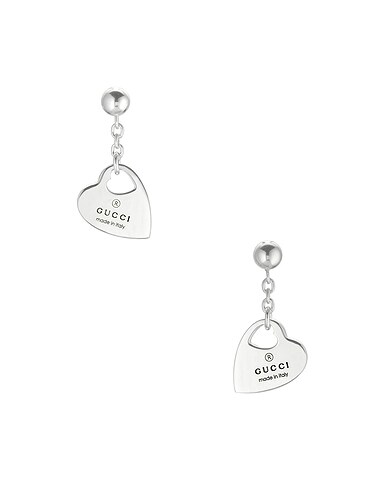 Trademark Heart Motif Pendant Earrings