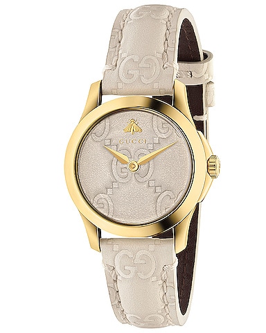27MM G-Timeless Logo Embossed Strap Watch