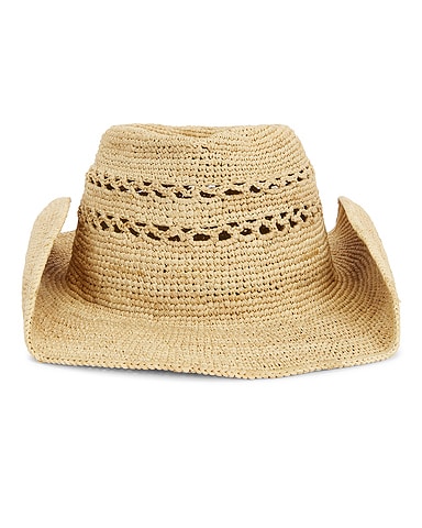 Gwen Raffia Fedora Hat
