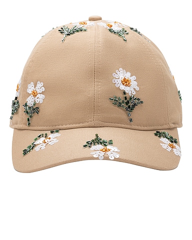 Flowers Beaded 6 Panel Cap