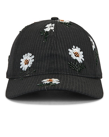 Flowers Beaded 6 Panel Cap