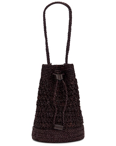 Riviera Raffia Bucket Bag