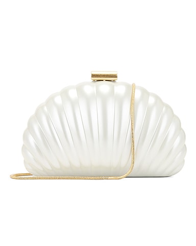 Monet Pearlized Shell Clutch