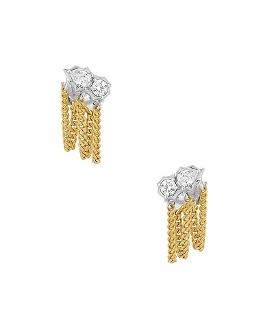 Posey Two Tone Chain Loop Earrings