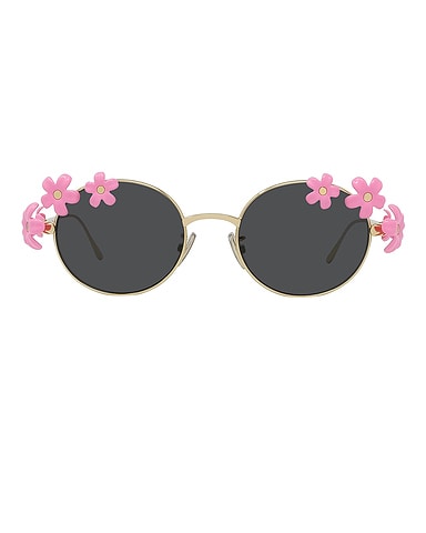 Flowers Round Sunglasses