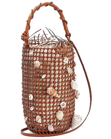 Paula's Ibiza Mesh Bucket Shell Bag