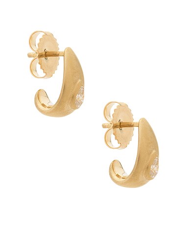 Water Drop Diamond Baby Tusk Earrings