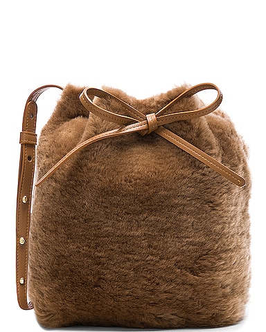 Shearling Mini Bucket Bag