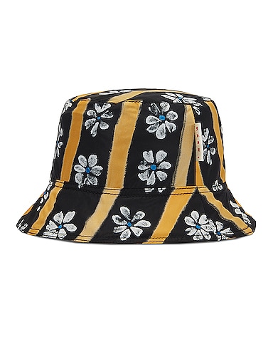 Striped Floral Bucket Hat
