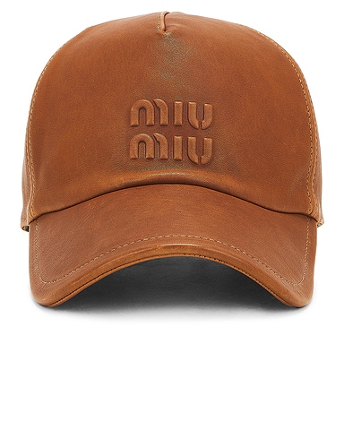 Logo Leather Hat