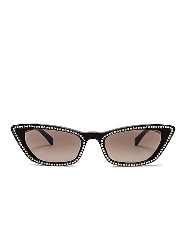Cat Eye Crystal Sunglasses