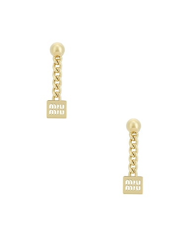 Logo Drop Earrings