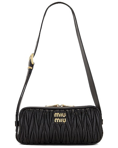 Miu Miu Crystal Embellished Matelassé Shoulder Bag in 2023