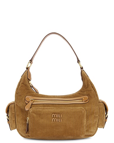Velluto Righe Shoulder Bag