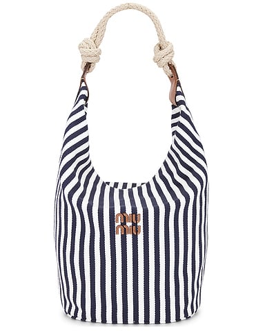 Cannette Righe Pelle Tote Bag