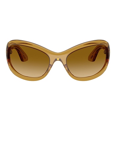 X Khaite Oval Sunglasses