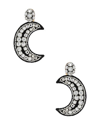 Crystal Moon Earrings