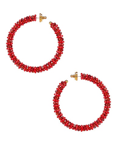 Beaded Hoop Earrings