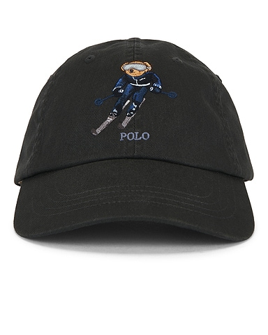 Cotton Twill Novelty Ski Bear Sport Cap