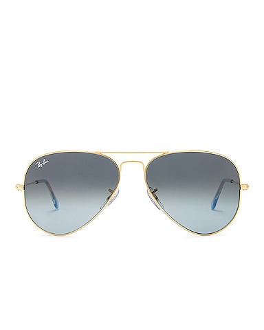 Aviator Large Metal Sunglasses