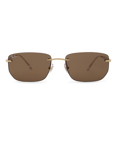 RB3768 Rectangular Rimless Sunglasses