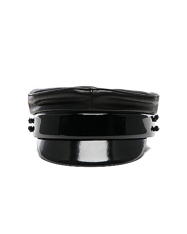 Leather Baker Boy Cap