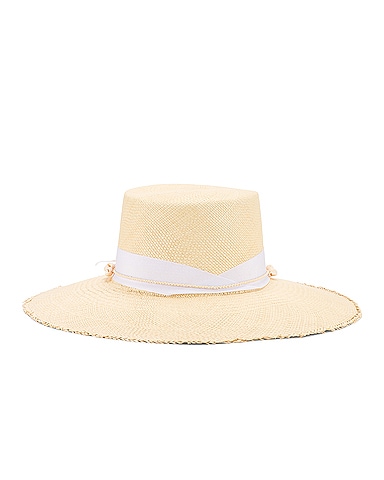 Cordovez Hat With Straw & Seashell Detail
