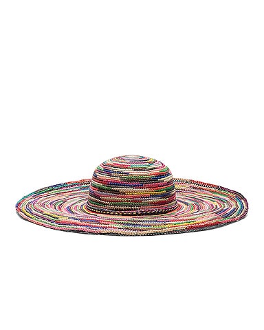 Long Brim Lady Crochet Hat