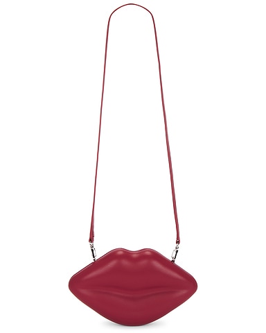 Vegan Leather Lip Clutch