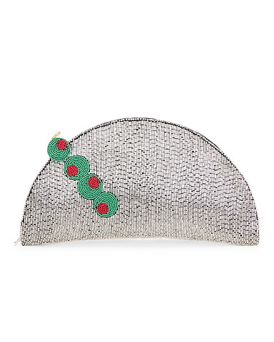 Beaded Lune Clutch