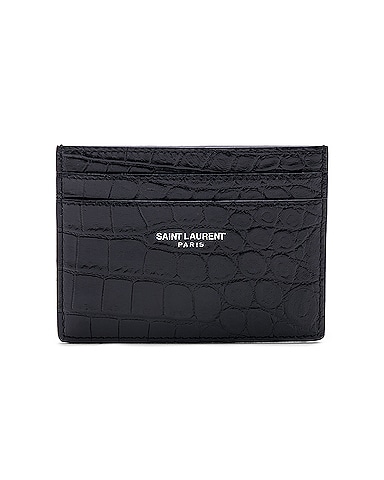 Croc Leather Card Case