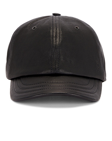 Leather Cap With Small Visor