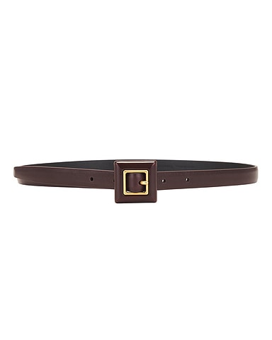 Skinny Brushed Leather Belt