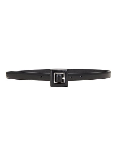 Skinny Brushed Leather Belt