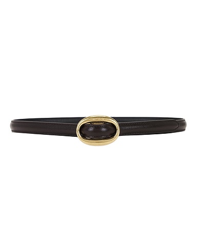 Oval Buckle Thin Belt