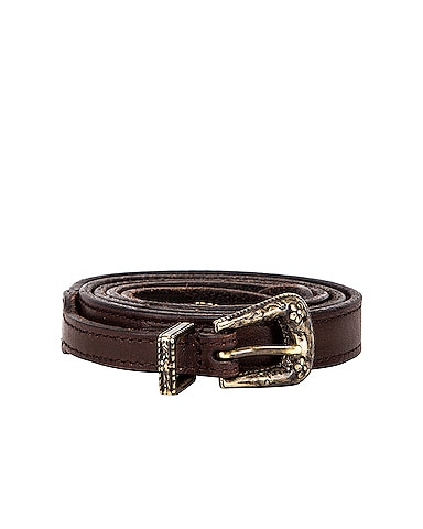 Thin Western Leather Belt