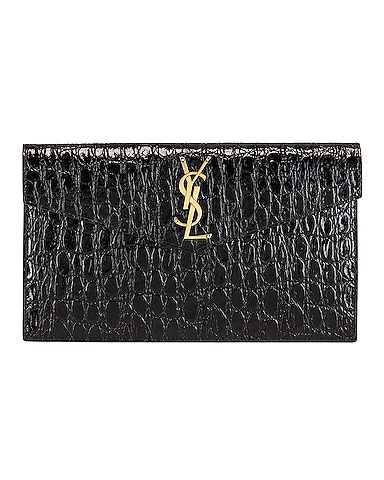 Embossed Croc Pouch