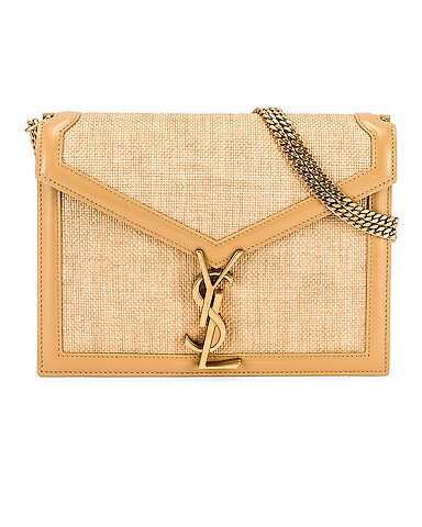 Medium Cassandra Raffia Chain Bag