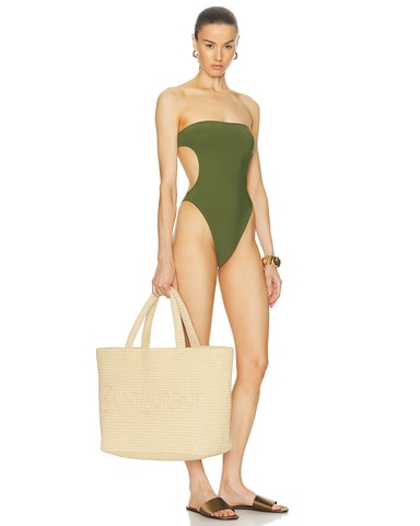 Supple Raffia Tote Bag