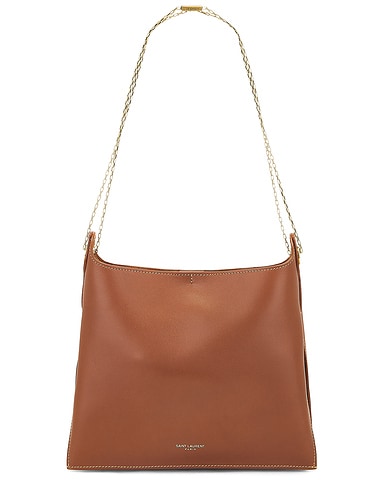 Flat Shoulder Bag On Chain