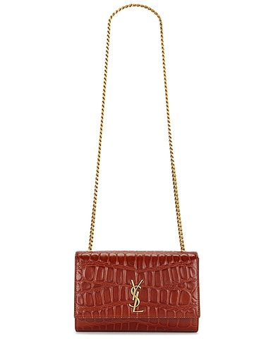 Small Kate Croc Chain Bag
