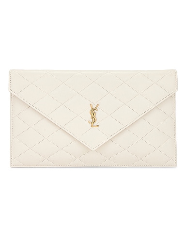 Agneau Plume Matelasse Pouch