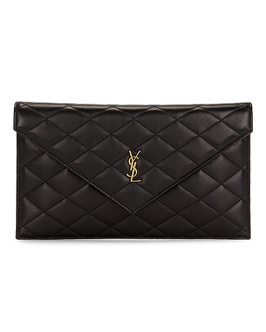 Agneau Plume Matelasse Pouch