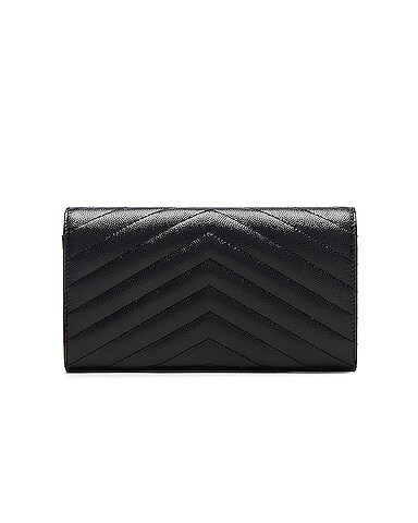 SAINT LAURENT YSL Classic Toile MONOGRAM Travel Business WALLET+PASSPORT  HOLDER