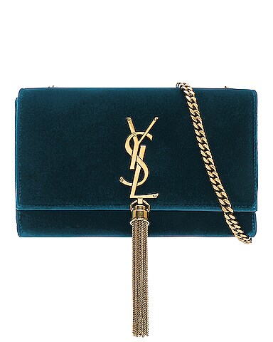 Small Velvet Monogramme Kate Tassel Chain Bag