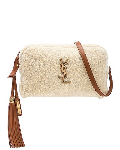 Medium Shearling Monogramme Lou Satchel