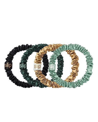 Pure Silk Skinny Scrunchie Ornament Set Of 4