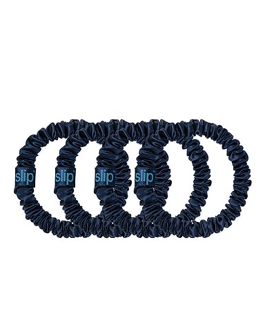 Pure Silk Skinny Scrunchies Set Of 4